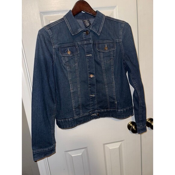 Small Faded Glory Small Dark Denim Jean Jacket - Picture 1 of 4